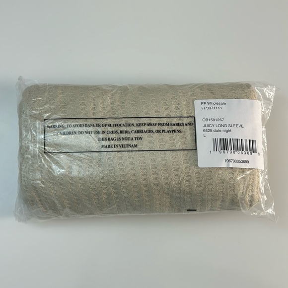 Free People Juicy Long Sleeve Cowl Neck Oversized Beige Sweater Sz L,M,S,XS,NWT - Picture 7 of 11